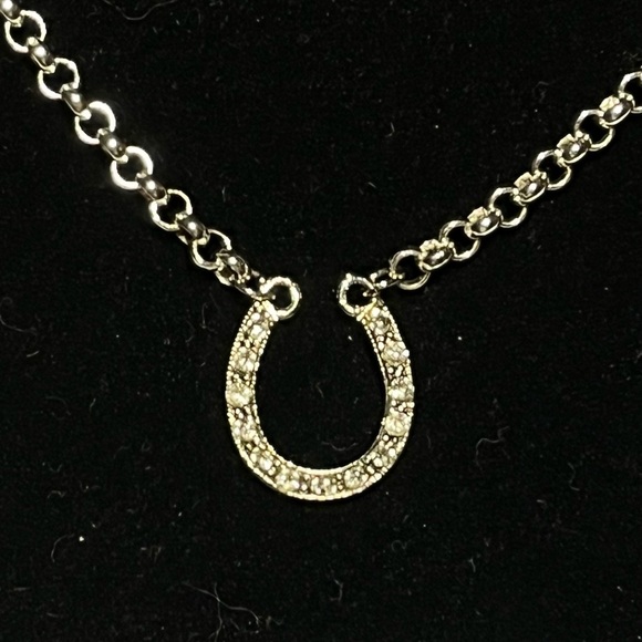 Elegant Silver Horseshoe necklace - Picture 3 of 5